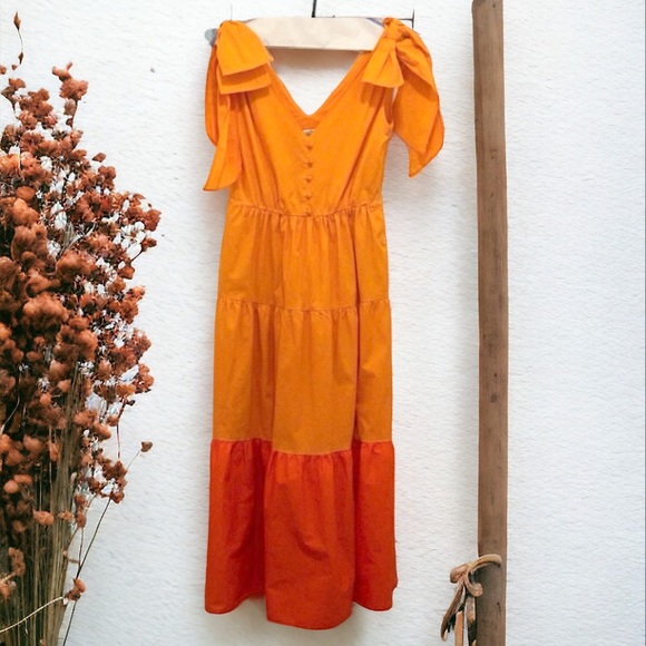 Color Me Courtney Louise Colorblock Tiered Maxi Dress Size 0 - Picture 6 of 12